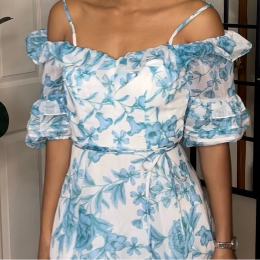 MAISON TARA SHEER DRESS - P3125 - Picture 4 of 5